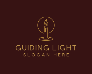 Candle Light Flame logo design