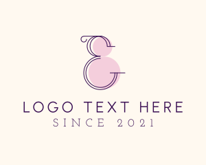 Tailoring - Letter E Stylist logo design