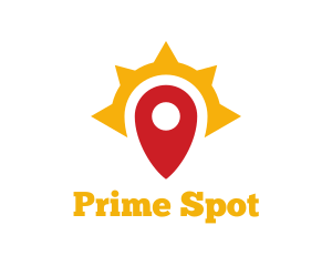 Location - Sun Location Pin logo design