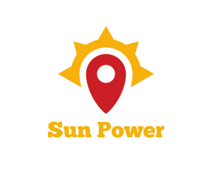 Sun Location Pin logo design