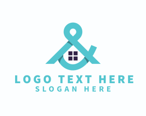 Type - House Window Ampersand logo design