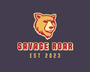 Wild Grizzly Bear logo design