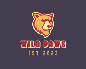 Wild Grizzly Bear logo design