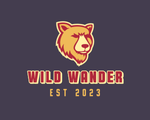 Wild Grizzly Bear logo design