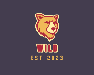 Wild Grizzly Bear logo design