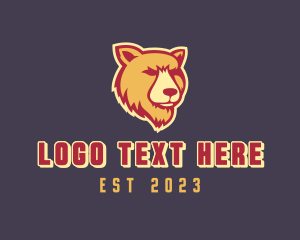 Gamer - Wild Grizzly Bear logo design