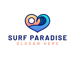  Heart Surfing Resort logo design