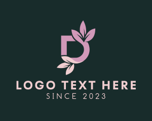 Vlog - Beauty Esthetician Letter D logo design