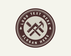 Wood Plane - Carpentry Tool Emblem logo design