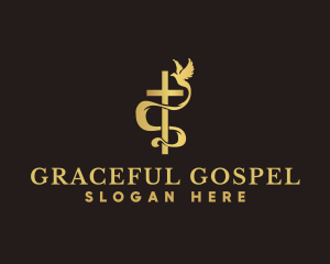 Gospel - Holy Crucifix Dove logo design