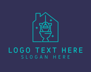 Housekeeping - Toilet Plunger Housekeeping logo design