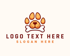 Dog Paw Bone logo design