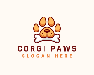 Dog Paw Bone logo design