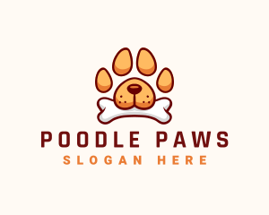 Dog Paw Bone logo design