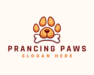 Dog Paw Bone logo design