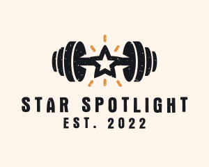 Star Fitness Barbell logo design