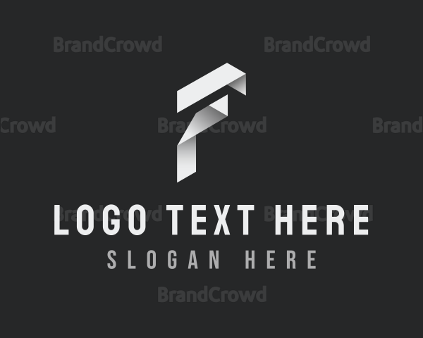 Origami Fold Business Letter F Logo