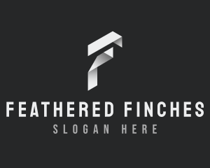 Origami Fold Business Letter F logo design