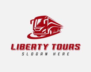 Bus Tour Transportation logo design