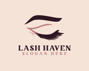 Pink Lush Eyelashes logo design