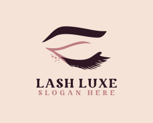 Pink Lush Eyelashes logo design