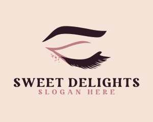 Pink Lush Eyelashes logo design