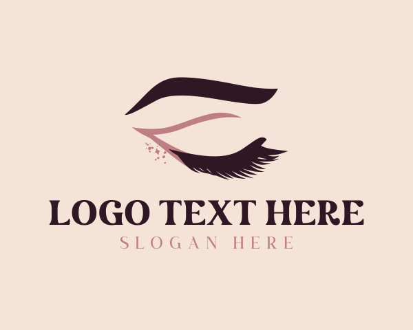 Parlor - Pink Lush Eyelashes logo design