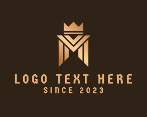 King - Royal Luxury Letter M logo design