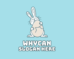 Egg Hug Easter Bunny Logo