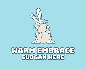 Hug - Egg Hug Easter Bunny logo design