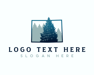 Gardening - Colorado Spruce Tree logo design