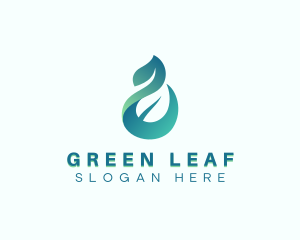 Organic Vegan Leaf logo design