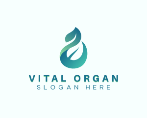 Organic Vegan Leaf logo design