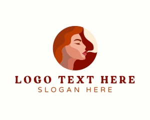 Lady - Cigar Smoking Woman logo design