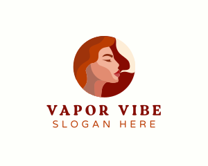 Cigar Smoking Woman logo design