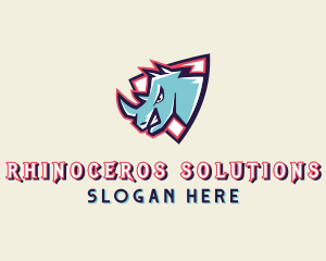 Rhinoceros - Rhino Animal Shield logo design