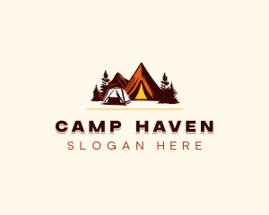 Adventure Mountain Camping logo design