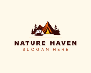 Adventure Mountain Camping logo design