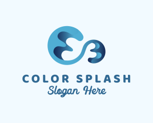 Ocean Aquatic Wave logo design