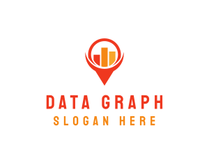 Red Pin Chart logo design