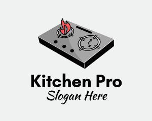 Cookware - Cooking Stove Clock logo design