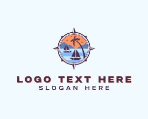 Hostel - Island Tour Vacation logo design