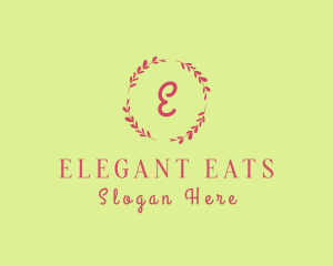 Elegant Beauty Salon Wreath logo design