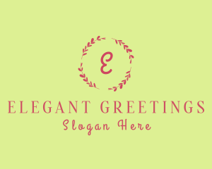 Elegant Beauty Salon Wreath logo design