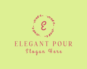 Elegant Beauty Salon Wreath logo design