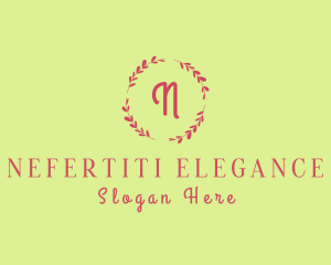 Elegant Beauty Salon Wreath logo design