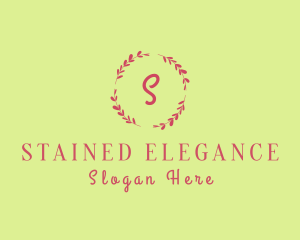 Elegant Beauty Salon Wreath logo design