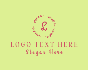 Floral - Elegant Beauty Salon Wreath logo design