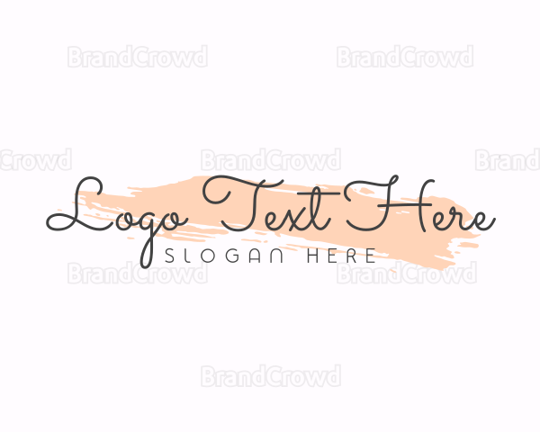 Beauty Makeup Wordmark Logo