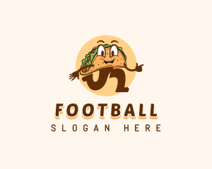 Cartoon - Taco Food Snack logo design